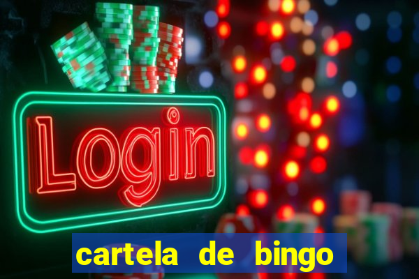 cartela de bingo pra imprimir